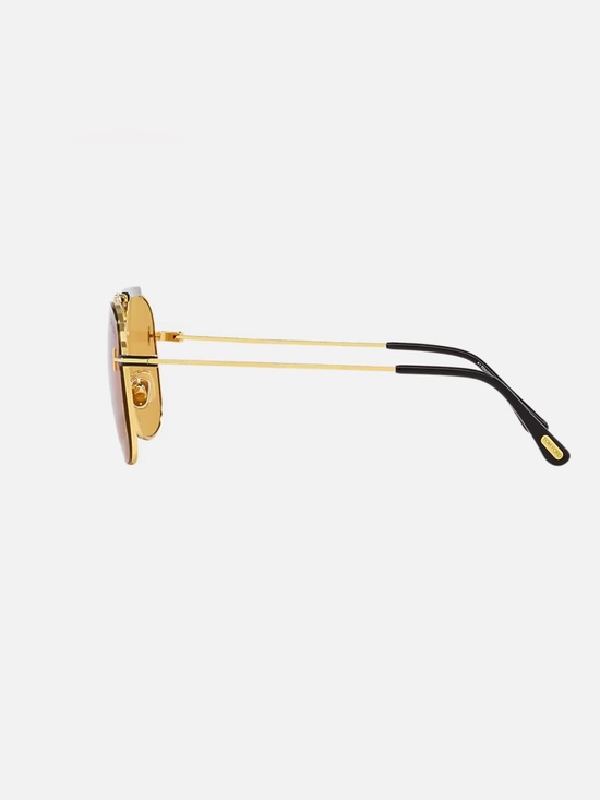 Gold Frame Sunglasses with Amber Lenses main image 4